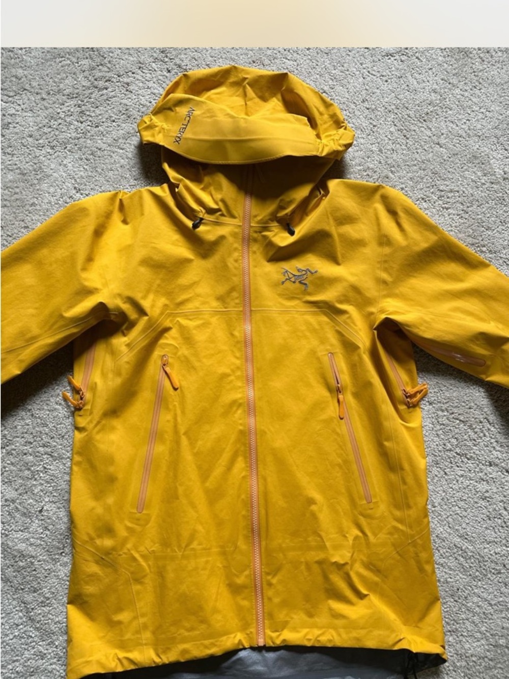 Arc'teryx Yellow Men's Rain Shell Jacket - Picture 2 of 8